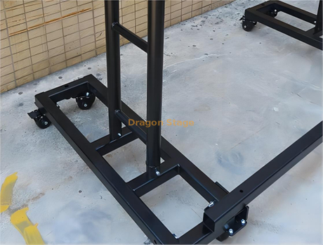 Nuevo diseño de armazón de pila LED móvil portátil de aluminio con ruedas