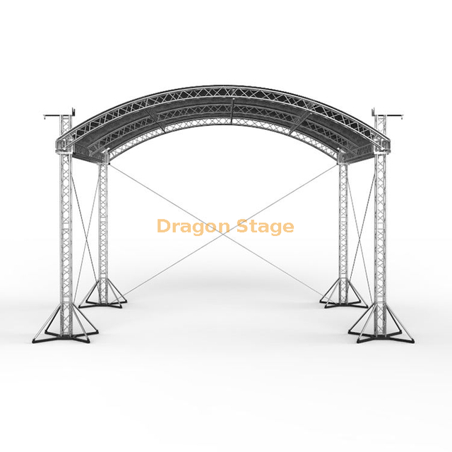 Sistema de vigas de techo curvado de escenario ligero de aluminio 11x6x7m