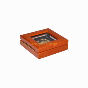 Caja de almacenamiento de madera de una sola colección de la pequeña moneda de encargo de gama alta de Brown para la exhibición