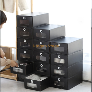 Cajas de almacenamiento de zapatos de embalaje de viernes negro Caja de estante de zapatos apilables transparentes