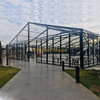 Tienda para banquetes de boda con marco negro resistente al aire libre 20x40 con pared de vidrio