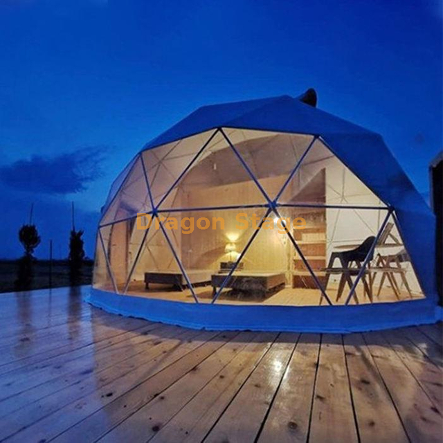 Tienda al aire libre Glamping de la bóveda del acontecimiento del hotel del centro turístico de la tubería de acero para el camping