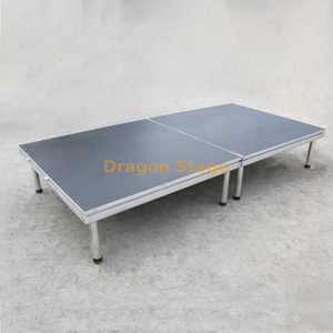 Plataforma de etapa de ensamblaje rápido de aluminio 1220x1220 mm con patas de altura fija