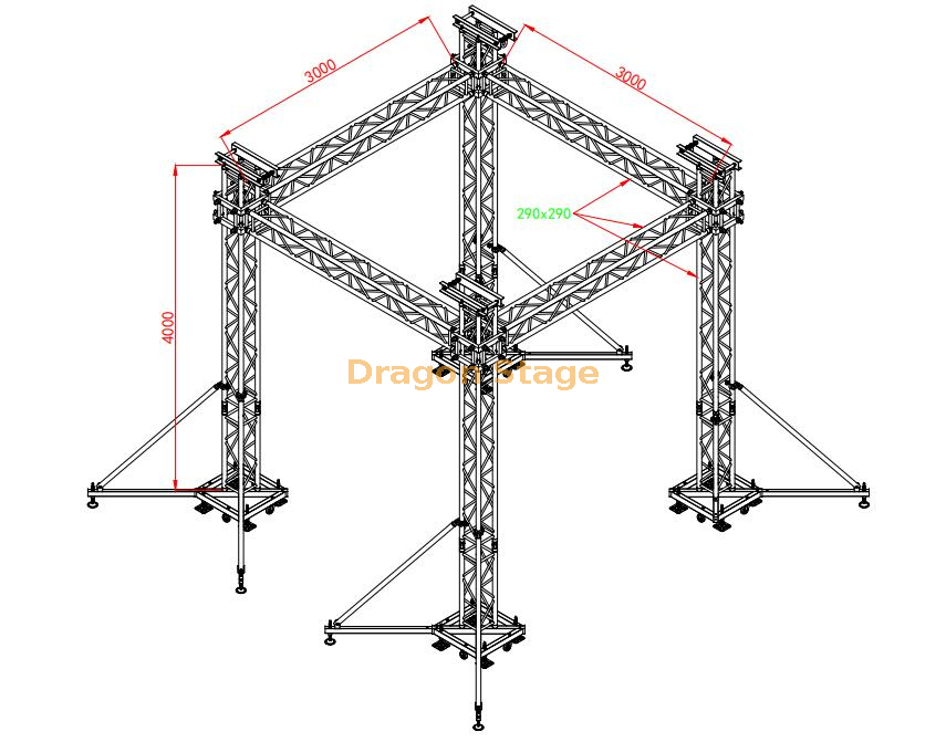 Truss Display System Luces Evento Truss 3x3x4m