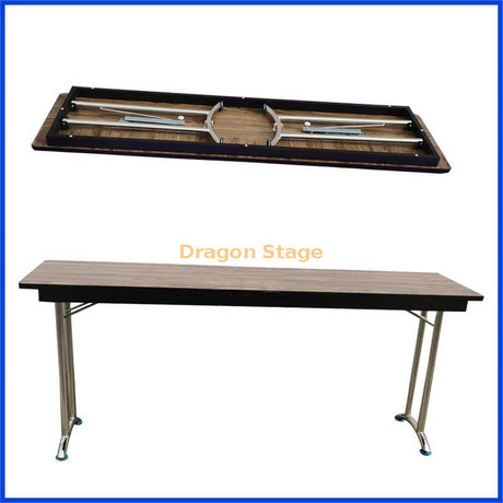 Soporte plegable de acero inoxidable 201, mesa IBM para Hotel, tablero ignífugo, mesa plegable para conferencias con deflector, mesa de entrenamiento para conferencias