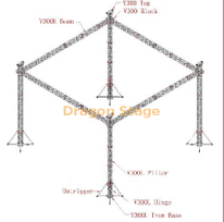Marco de armadura de iluminación para eventos al aire libre africano 10x8x6m