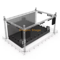 Sistema de armazón de escenario móvil de aluminio profesional de 12x9x8m con soporte integrado de iluminación y sonido