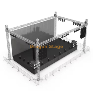 Sistema de armazón de escenario móvil de aluminio profesional de 12x9x8m con soporte integrado de iluminación y sonido