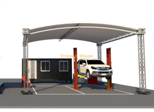 Armadura de techo de aluminio para estacionamiento de automóviles