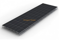 Sistema de escenario móvil de aluminio ajustable de 20x6 m (altura de 0,4 m a 2 m)