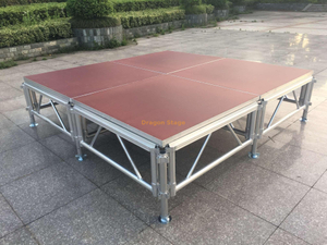 Pequeña etapa de iglesia portátil de aluminio al aire libre para la venta 8x8ft 0.6-1m High 2 escaleras