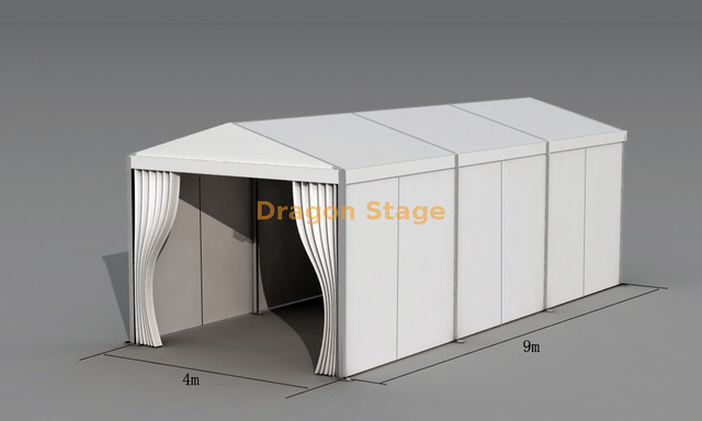 Carpa con estructura en A de aluminio de 4x9 m con paredes laterales completas | Tienda para eventos al aire libre de perfil 36 × 70