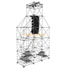 Sistema colgante Ringlock Line Array de 4 torres con torre principal de 10 m y 3 torres auxiliares