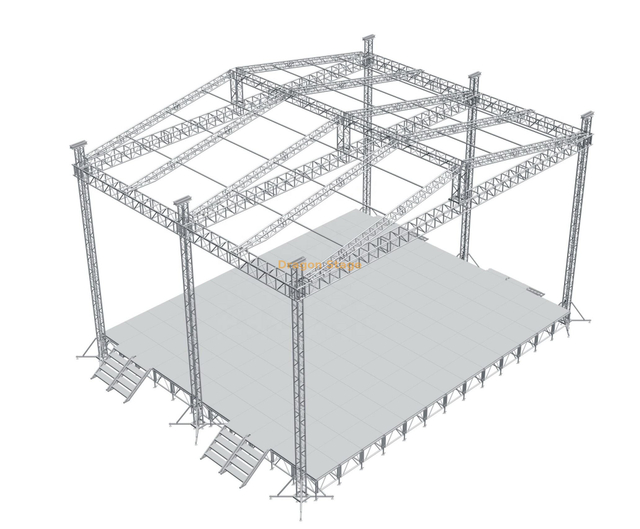 20x20x12m Sistema de armadura de etapa de aluminio para eventos con techo