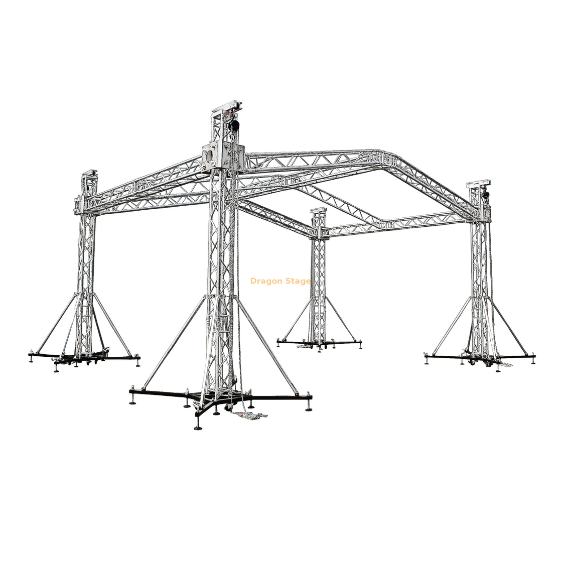 Escenario para eventos de conciertos al aire libre, vigas de techo curvadas con elevador, a la venta, 8x6x6m