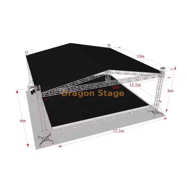 Armadura de techo de concierto personalizado 13x13x6m