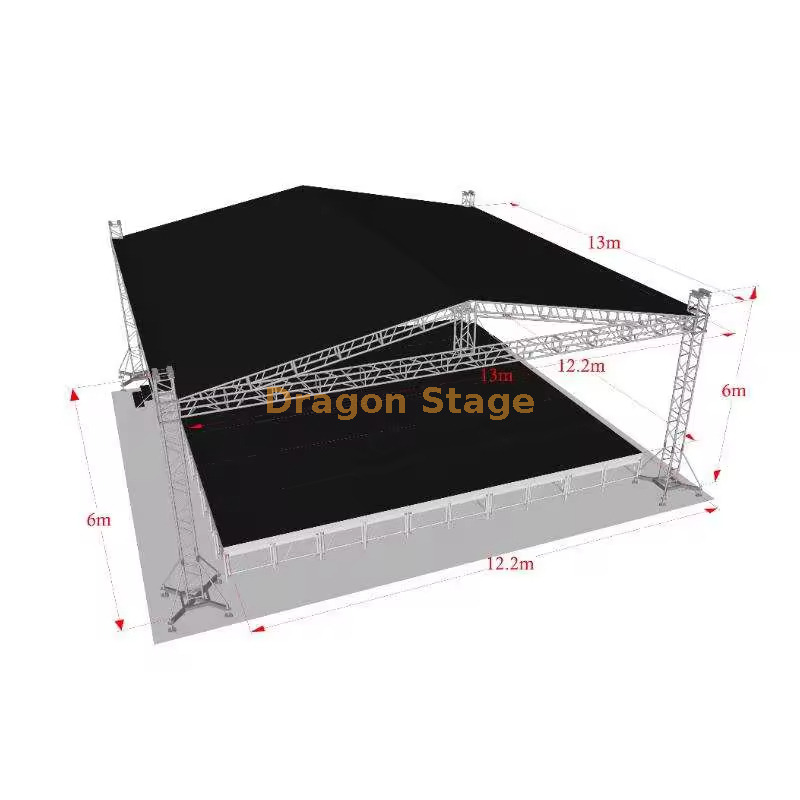 Armadura de techo de concierto personalizado 13x13x6m
