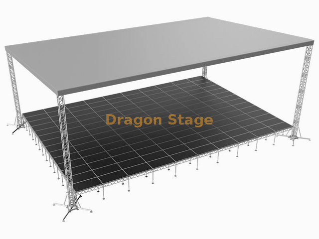 Escenario de eventos de aluminio con vigas de techo plano a la venta 13x11x7m