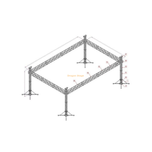 Armadura de escenario portátil de aluminio personalizada de 60x50x33 pies