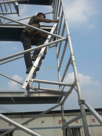 Torre de construcción Doble andamio con escalera de 45DEETREE