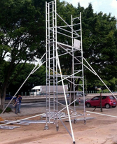 Andamio móvil de plataforma de aluminio único para instalación de rociadores contra incendios 7m