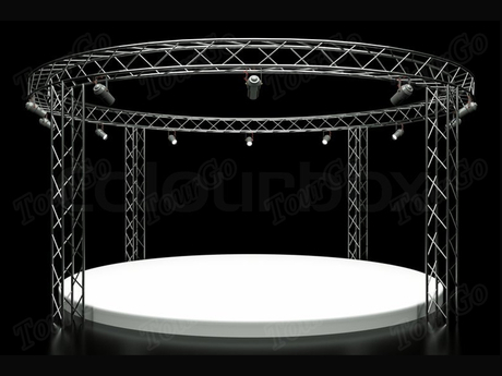Armazón circular de exhibición de iluminación de escenario, armazón de aluminio con espita ligera a la venta