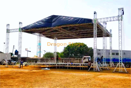 Armazón de techo inclinado de aluminio para eventos de conciertos 60x50x30 pies 