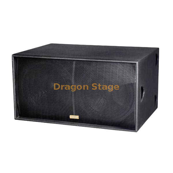 Equipo de sonido de escenario profesional para exteriores Subwoofer dual de alta potencia de 18 pulgadas para clubes nocturnos y espectáculos en vivo