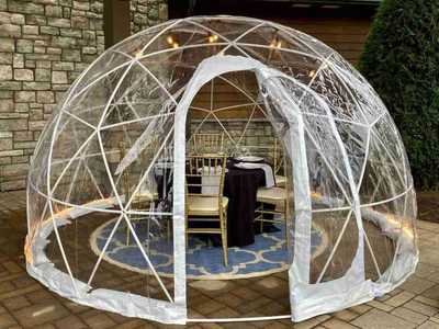 tienda de la bóveda geodésica de Glamping de la casa de la bóveda del hotel del diámetro de los 6m con la cubierta del tejado del PVC