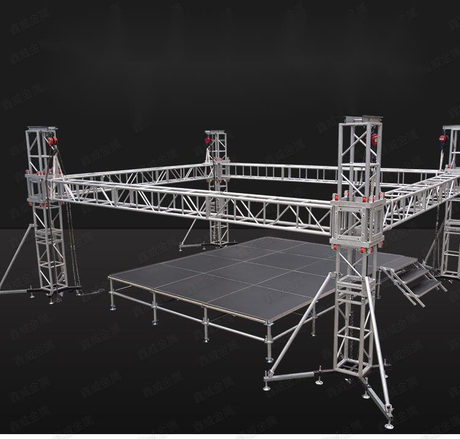 Sistema de armazón de escenario de aluminio de construcción rápida con espiga más vendida, espiga F34, armazón ligero