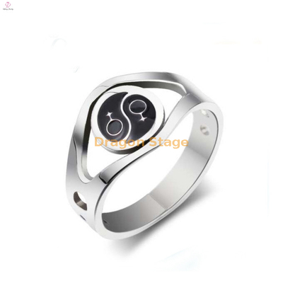 Joyería de pareja de lesbianas de plata, anillo de boda de promesa de orgullo lésbico