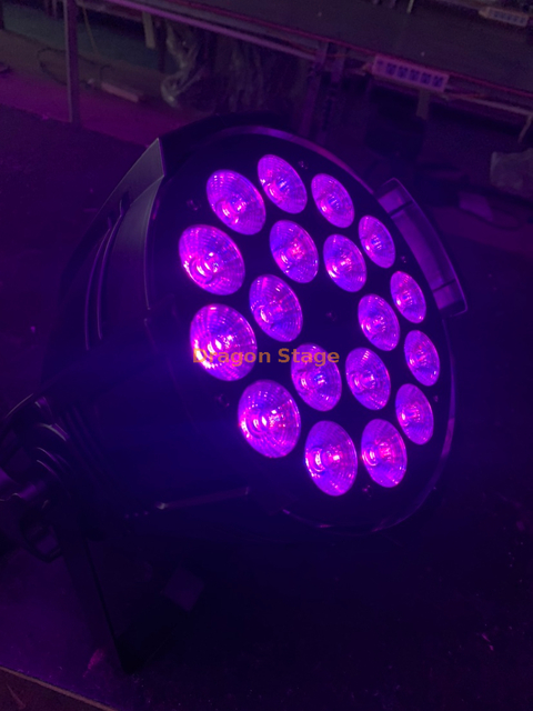 18 luces par de aluminio fundido cuatro en uno Dj Led Par Light