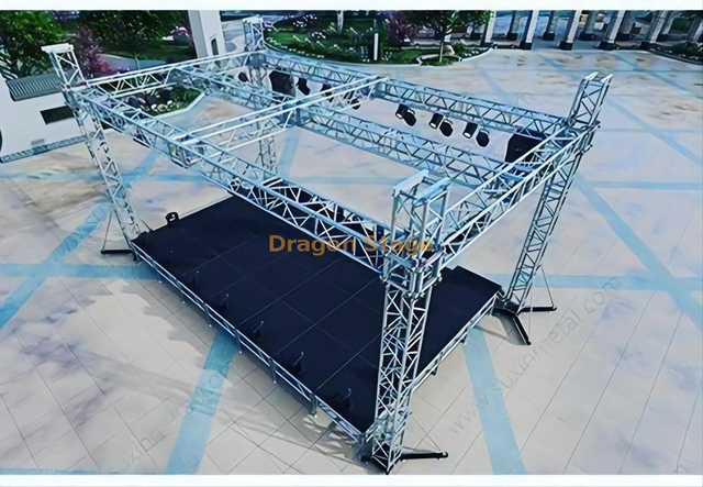 Armazón de sonido portátil de aluminio para exteriores para conciertos de gira 5x9x4m