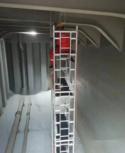 Torre de andamio individual de aluminio personalizado de 0,75x2x9,9 m