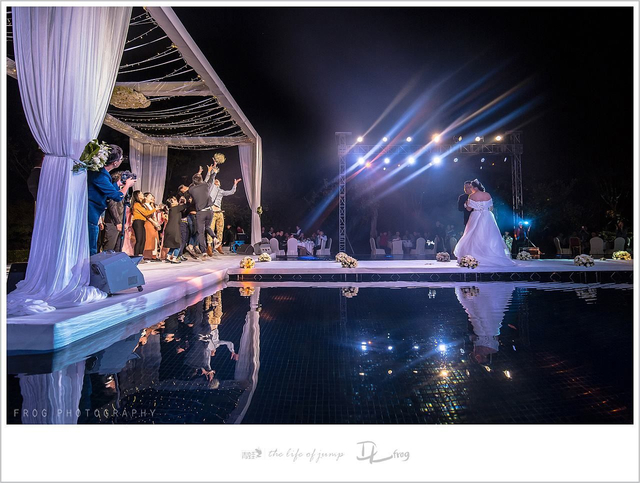 Etapa de boda de piscina transparente 4X4FT