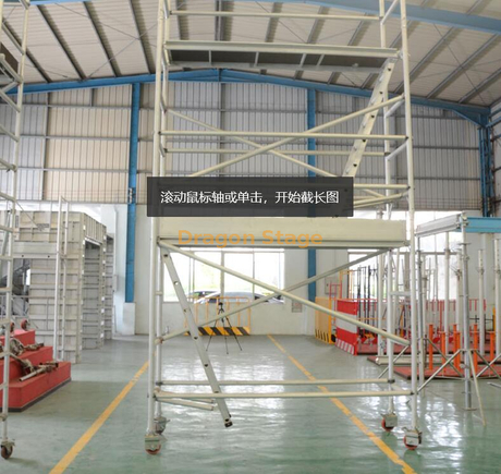 Andamio de aluminio personalizado portátil único para acceso de mantenimiento de aeronaves