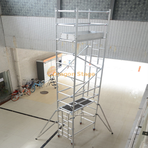Andamio de construcción de andamio usado Andamio de escalera de aluminio de ancho simple móvil