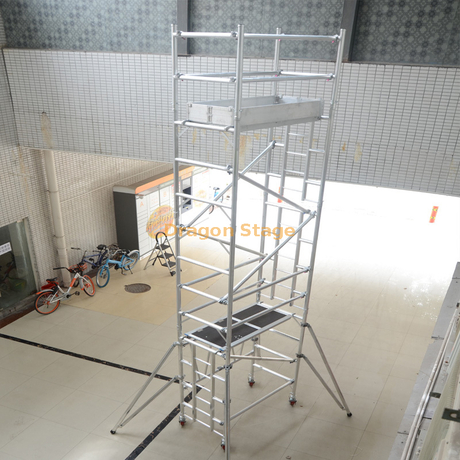 Andamio usado Construcción Andamio móvil de escalera de aluminio de un solo ancho
