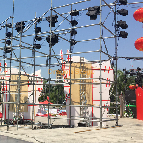 Capa de hierro galvanizado sistema de movimiento Line Array Truss para boda exhibición Festival exposición espectáculo escenario música fiesta Dj iluminación