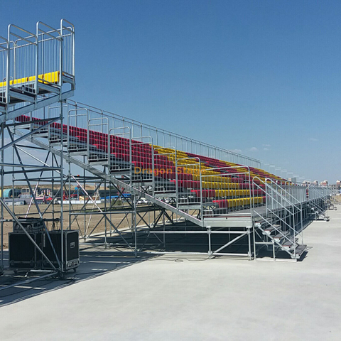 El estadio del sistema de asientos del braguero de la capa asienta el blanqueador del metal del marco de acero para el uso al aire libre