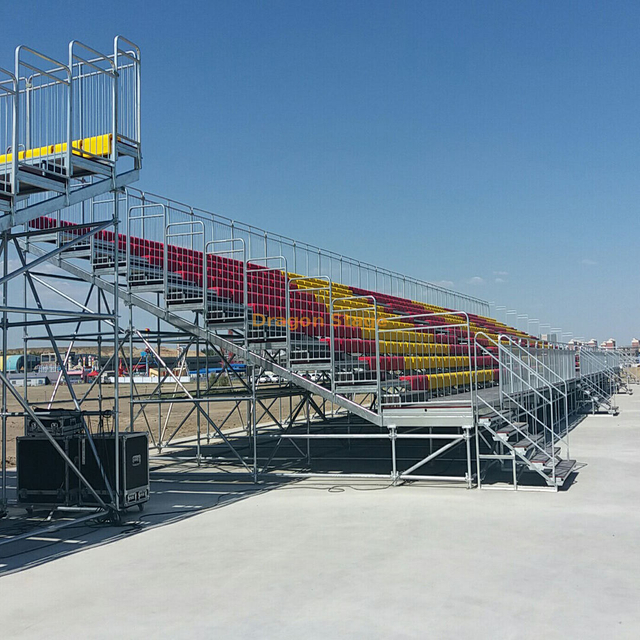 Andamio de acero, gradas móviles, gradas deportivas, blanqueador para estadio de fútbol, ​​960 personas