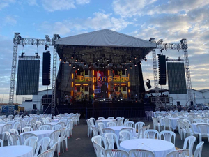 Línea de aluminio braguero el 14x11x8m de la etapa de la iluminación del altavoz del concierto del braguero del tejado