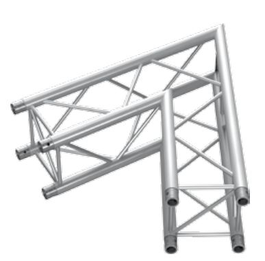Tubos de caja PT34-C20 truss de aluminio de 50 × 2
