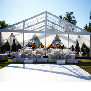 Carpa para eventos al aire libre con estructura de aluminio, techo transparente, carpa para bodas 