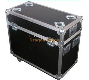 Caja de vuelo negra de aluminio con pantalla LED de fabricación profesional para eventos