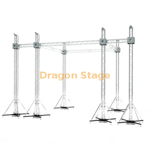 Sistema de techo para escenario Truss Tower con paquete de armadura de exhibición de segmentos cuadrados de 20 x 9,84 pies