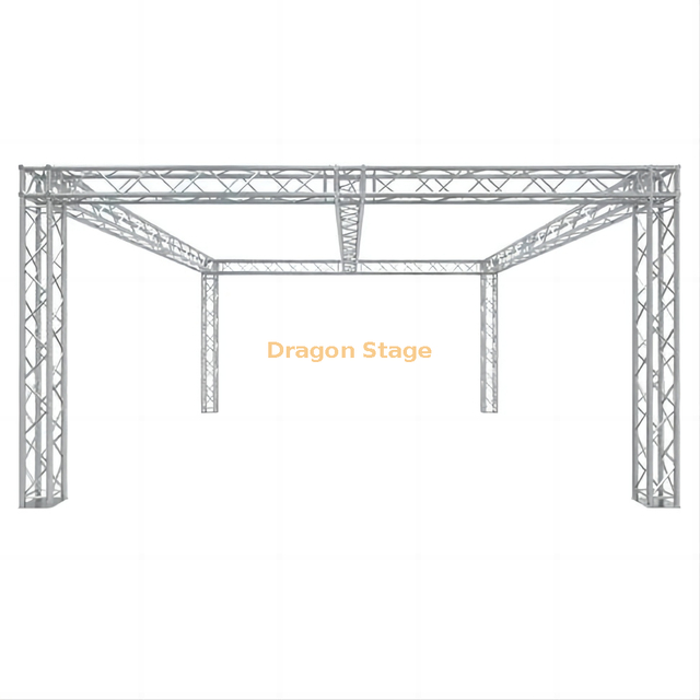 Sistema de exhibición/stand de feria comercial Global Truss de 20'x20' - Armazón de caja modular F34 con esquinas de bloque de conexiones universales y viga central