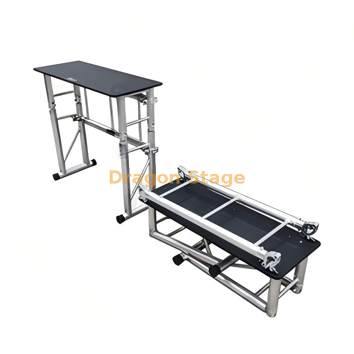 mesa de armazón de aluminio