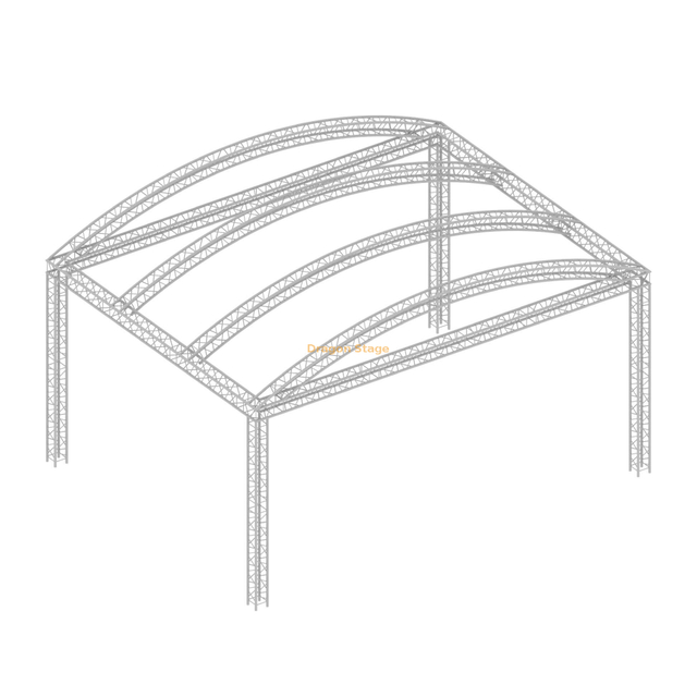 Armazones de escenario de techo curvo de aluminio 8x6x4m