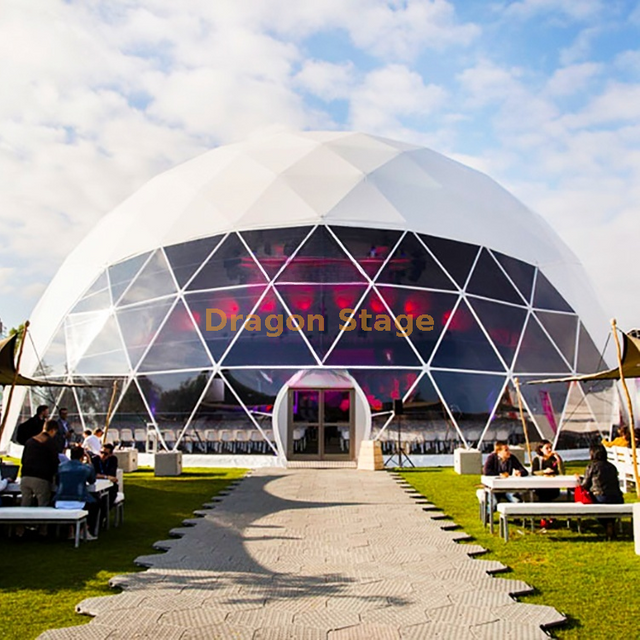 Carpa domo de fiesta de diseño de 6m 8m 10m para acampar exposición al aire libre